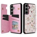 For Samsung Galaxy S24+ 5G Printed Double Buckle RFID Anti-theft Phone Case(Dried Flower World)