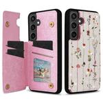 For Samsung Galaxy S24 FE 5G Printed Double Buckle RFID Anti-theft Phone Case(Dried Flower World)