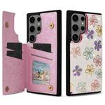For Samsung Galaxy S25 Ultra 5G Printed Double Buckle RFID Anti-theft Phone Case(Blossoming Flowers)