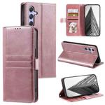 For Samsung Galaxy S24 5G Simple 6-Card Wallet Leather Phone Case(Rose Gold)