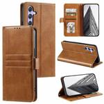 For Samsung Galaxy S24 5G Simple 6-Card Wallet Leather Phone Case(Brown)