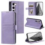 For Samsung Galaxy S23 5G Simple 6-Card Wallet Leather Phone Case(Purple)