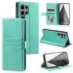 For Samsung Galaxy S23 Ultra 5G Simple 6-Card Wallet Leather Phone Case(Green)