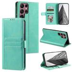 For Samsung Galaxy S22 Ultra 5G Simple 6-Card Wallet Leather Phone Case(Green)