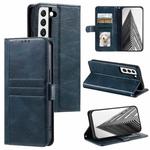 For Samsung Galaxy S22 5G Simple 6-Card Wallet Leather Phone Case(Navy Blue)