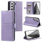 For Samsung Galaxy S22 5G Simple 6-Card Wallet Leather Phone Case(Purple)