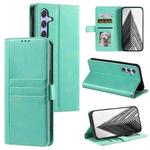 For Samsung Galaxy A25 5G Simple 6-Card Wallet Leather Phone Case(Green)
