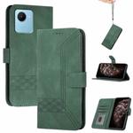 For Realme C30 4G/Narzo 50i Prime/C30s Cubic Skin Feel Flip Leather Phone Case(Green)