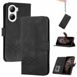 For ZTE Libero 5G IV Cubic Skin Feel Flip Leather Phone Case(Black)
