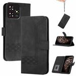 For ZTE Blade A73 4G / Blade V50 Design 4G Cubic Skin Feel Flip Leather Phone Case(Black)