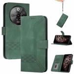 For ZTE nubia Focus Pro Cubic Skin Feel Flip Leather Phone Case(Green)