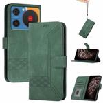 For ZTE nubia Music Cubic Skin Feel Flip Leather Phone Case(Green)