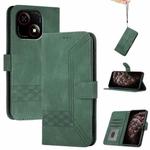 For ZTE Blade A35e 4G Cubic Skin Feel Flip Leather Phone Case(Green)