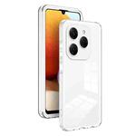 For Tecno Spark 20 Pro 3 in 1 Clear TPU Color PC Frame Phone Case(White)