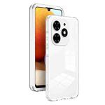 For Tecno Spark Go 2024 3 in 1 Clear TPU Color PC Frame Phone Case(White)