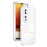 For Honor X7b 3 in 1 Clear TPU Color PC Frame Phone Case(White)