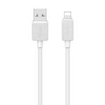 USAMS US-SJ689 USB to 8 Pin 2.4A Striped Fast Charge Data Cable, Length:1m(White)