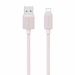 USAMS US-SJ694 USB to 8 Pin 2.4A Striped Fast Charge Data Cable, Length:2m(Pink)