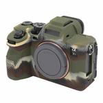 For Sony ILCE7RM5 / A7R5 Litchi Texture Soft Silicone Protective Case(Camouflage)