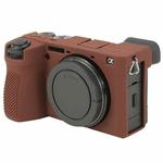 For Sony ILCE-6700 / A6700 Litchi Texture Soft Silicone Protective Case(Coffee)