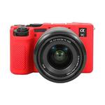 For Sony ILCE-7CM2 / A7C II / A7CR Glossy Soft Silicone Protective Case(Red)