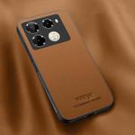 For Infinix Note 40 Pro 5G HUIYI Leather Magnetic Phone Case(Brown)