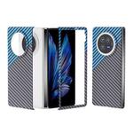 For vivo X Fold3 All-inclusive Decal Carbon Fiber Texture Protective Phone Case(Gray Blue)