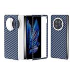 For vivo X Fold3 All-inclusive Decal Carbon Fiber Texture Protective Phone Case(Blue)