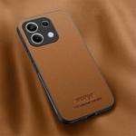 For Xiaomi Redmi Note 13 4G HUIYI Leather Magnetic Phone Case(Brown)