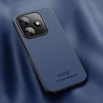For Redmi 13 4G / Xiaomi Poco M6 4G HUIYI Leather Magnetic Phone Case(Blue)