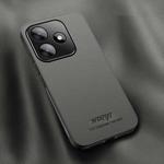 For Redmi 13 4G / Xiaomi Poco M6 4G HUIYI Leather Magnetic Phone Case(Grey)