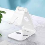 Folding Portable Phone Holder Desktop Lazy Phone Tablet Holder(White)