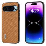 For Google Pixel 9 ABEEL Carbon Fiber Texture Protective Phone Case(Light Brown)