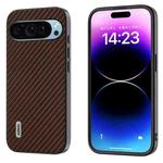 For Google Pixel 9 ABEEL Carbon Fiber Texture Protective Phone Case(Dark Brown)