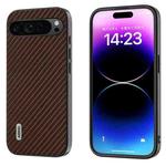 For Google Pixel 9 Pro ABEEL Carbon Fiber Texture Protective Phone Case(Dark Brown)