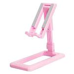 Lazy Folding Phone Holder Portable Retractable Desktop Phone Tablet Holder(Pink)