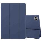 For Huawei MatePad Pro 13.2 Tri-fold Silicone Leather Tablet Case(Dark Blue)
