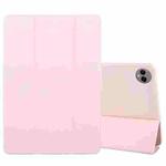 For Huawei MatePad Pro 13.2 Tri-fold Silicone Leather Tablet Case(Pink)