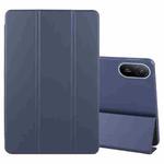 For Huawei MatePad SE 11 2024 Tri-fold Silicone Leather Tablet Case(Dark Blue)