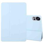 For Huawei Matepad Air 12 Tri-fold Silicone Leather Tablet Case(Ice Blue)