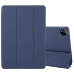 For vivo Pad Pro 13.0 Tri-fold Silicone Leather Tablet Case(Dark Blue)