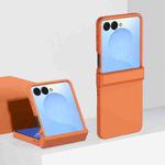 For Samsung Galaxy Z Flip7 3 Parts Skin Feel PC Full Coverage Shockproof Phone Case(Orange)