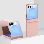 For Samsung Galaxy Z Flip7 3 Parts Skin Feel PC Full Coverage Shockproof Phone Case(Pink)