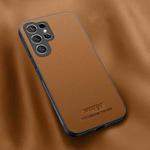 For Samsung Galaxy S24 Ultra 5G HUIYI Leather Magnetic Phone Case(Brown)