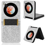 For ZTE nubia Flip / Libero Flip Honeycomb Dot Texture Card Slot Leather Phone Case(Silver)