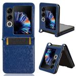 For ZTE nubia Flip2 A404ZT Honeycomb Dot Texture Card Slot Leather Phone Case(Blue)