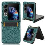 For ZTE nubia Flip2 A404ZT Honeycomb Dot Texture Card Slot Leather Phone Case(Green)