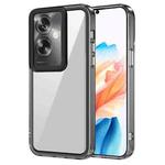 For OPPO A79 5G Global/A2 5G Transparent Acrylic + TPU Shockproof Phone Case(Transparent Black)