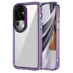 For OPPO Reno10 Global/Reno10 Pro Global Transparent Acrylic + TPU Shockproof Phone Case(Transparent Purple)