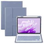 For Huawei MatePad Air 11.5 Square Button Bluetooth Keyboard Rotatable Holder Leather Case(Lavender Purple)